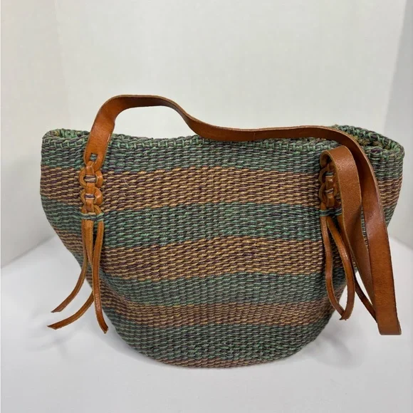 Ralph Lauren Denim & Supply vintage bucket bag leather Boho 90’s beach bag purse - Picture 3 of 7